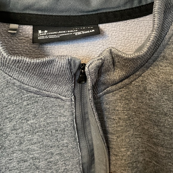 Under Armour Men’s Heathered Gray 1/4 Zip Fleece Pullover - XL - Picture 5 of 9